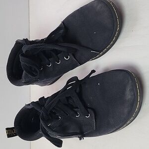Dr. Martens Size 9 Alfie Black Canvas Combat Boots Shoes